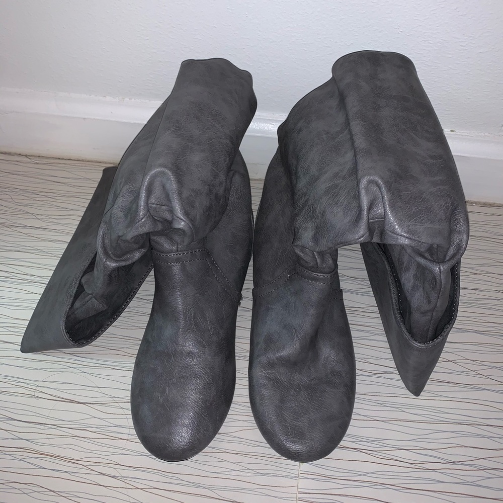 gray boots